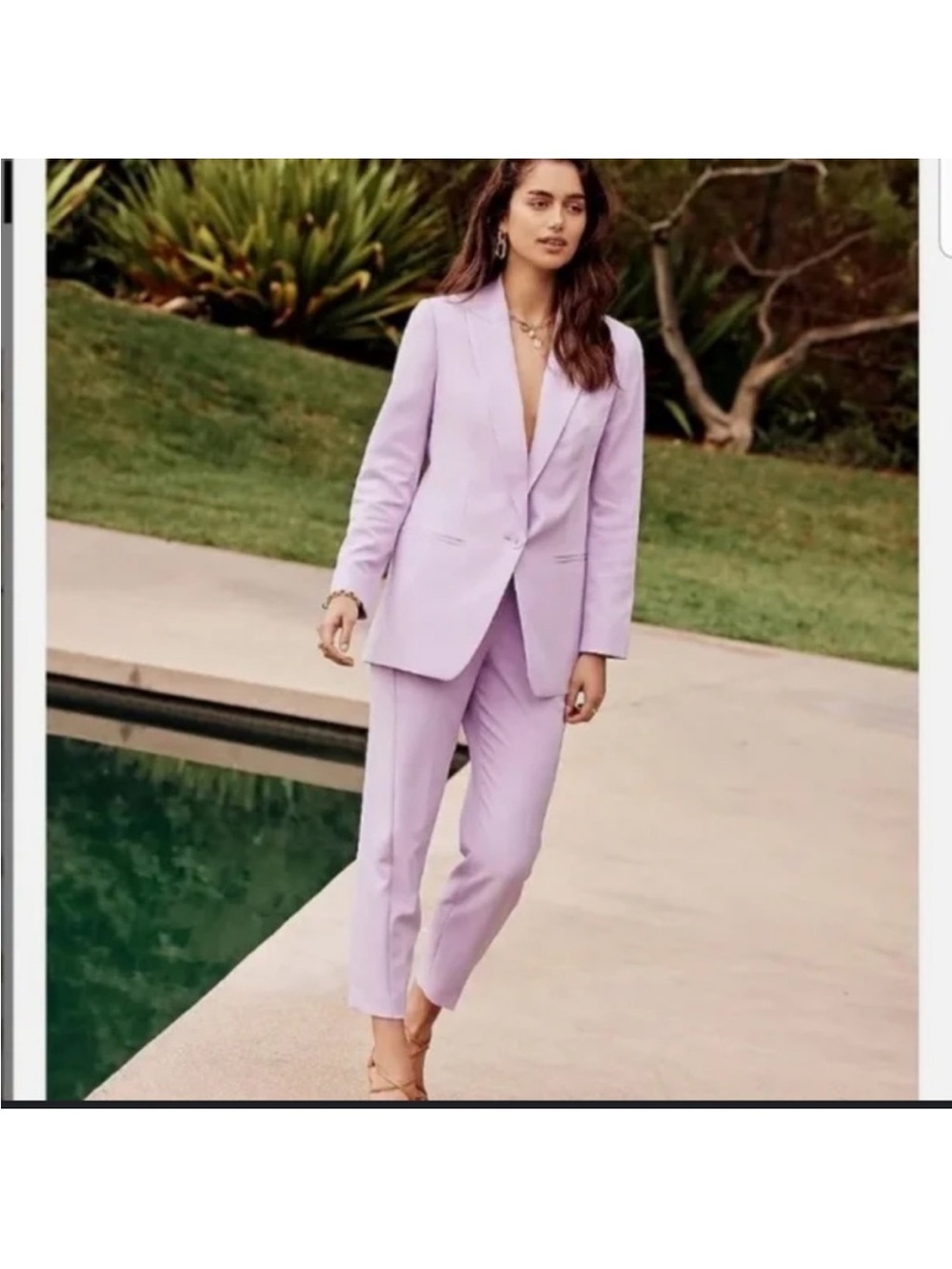 Express Lavender Women's Tailored Blazer & Trousers Set